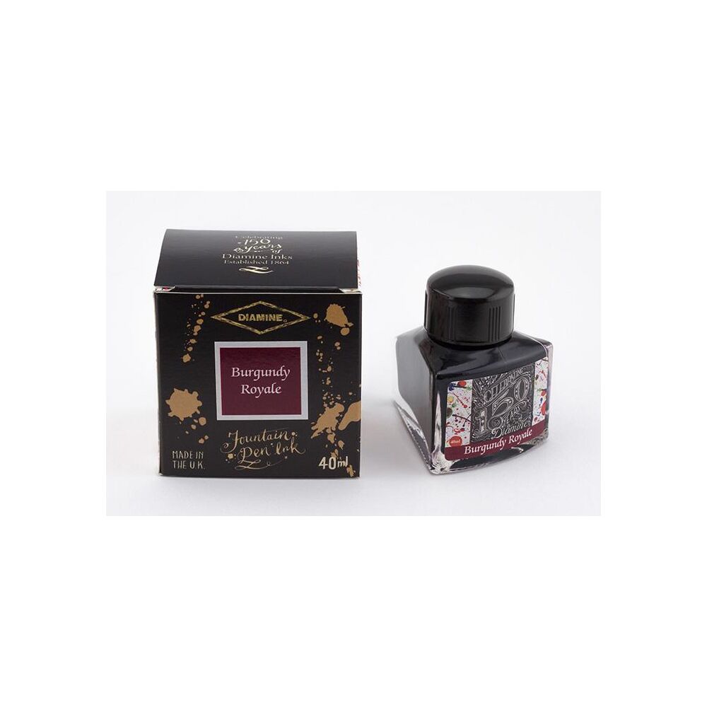 Diamine 150th Anniversary Tintengläser Tinte Glas 40ml DIA1109 Burgundy Royale