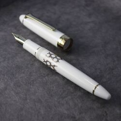 Sailor 1911 Classic KO Bamboo Füllfederhalter F vergoldet BAMBOO MESH SV WHITE