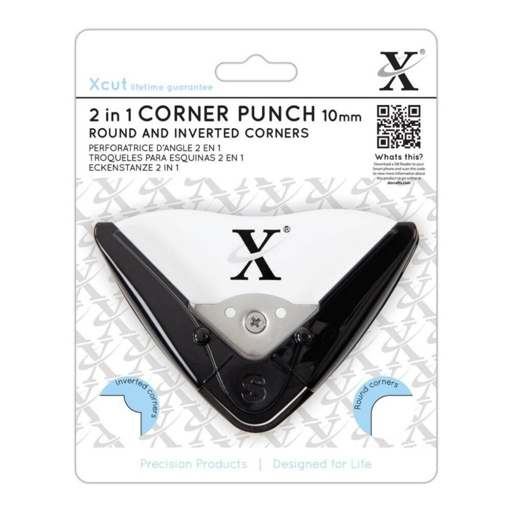 Xcut Corner Punch von docrafts, Eckenstanzer 2 in1 mit 10mm Radius