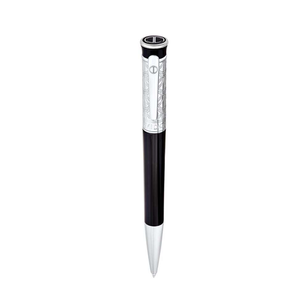 Davidoff Kugelschreiber Zino Chrom lackiert Schwarz 22868 Ballpoint Luxus Pen