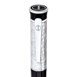 Davidoff Kugelschreiber Zino Chrom lackiert Schwarz 22868 Ballpoint Luxus Pen