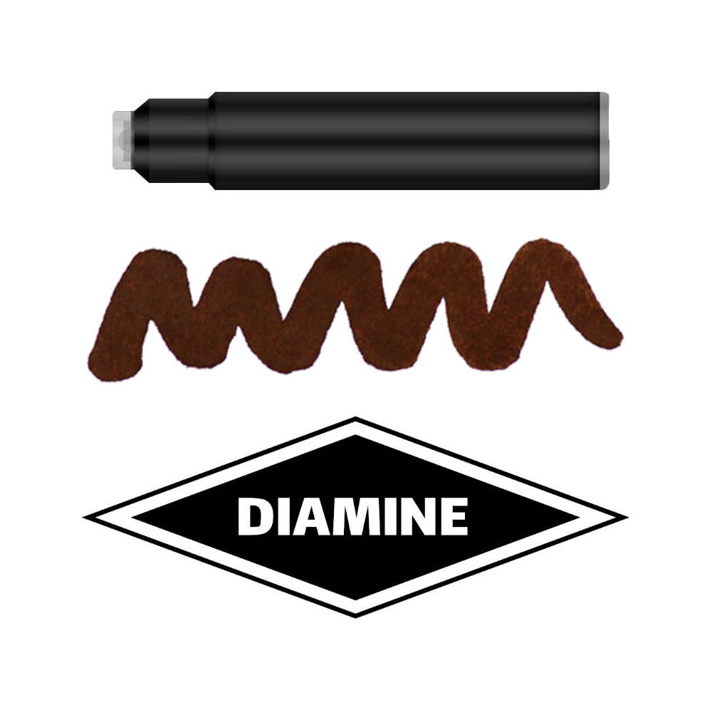 Diamine Standard Patronen Füllfederhalter 4001 Tinte DIA555 Chocolate Brown