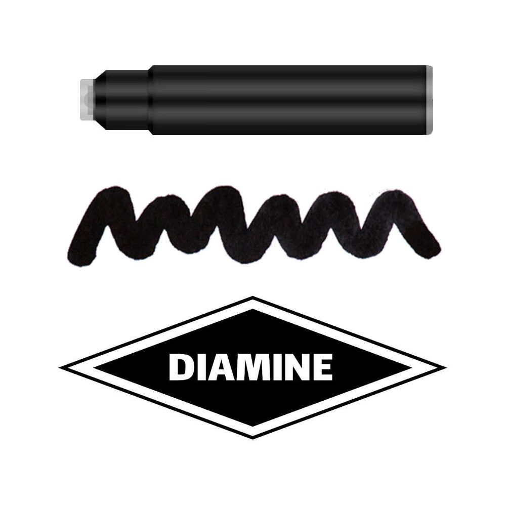 Diamine Standard Patronen Füller Füllfederhalter 4001 Tinte DIA550 Jet Black