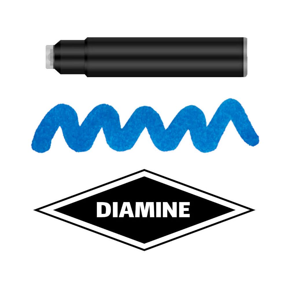 Diamine Standard Patronen Füllfederhalter 4001 Tinte DIA565 Mediterranean Blue