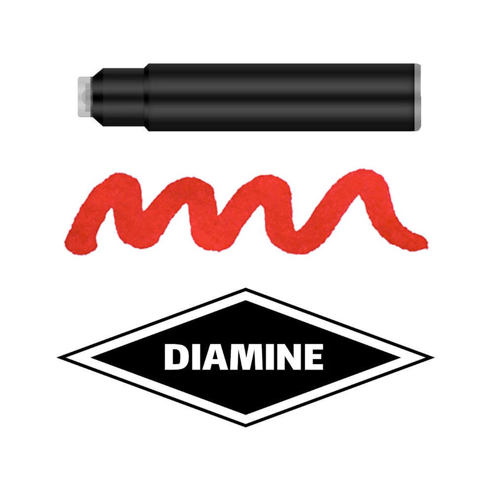 Diamine Standard Patronen Füller Füllfederhalter 4001 Tinte DIA563 Passion Red