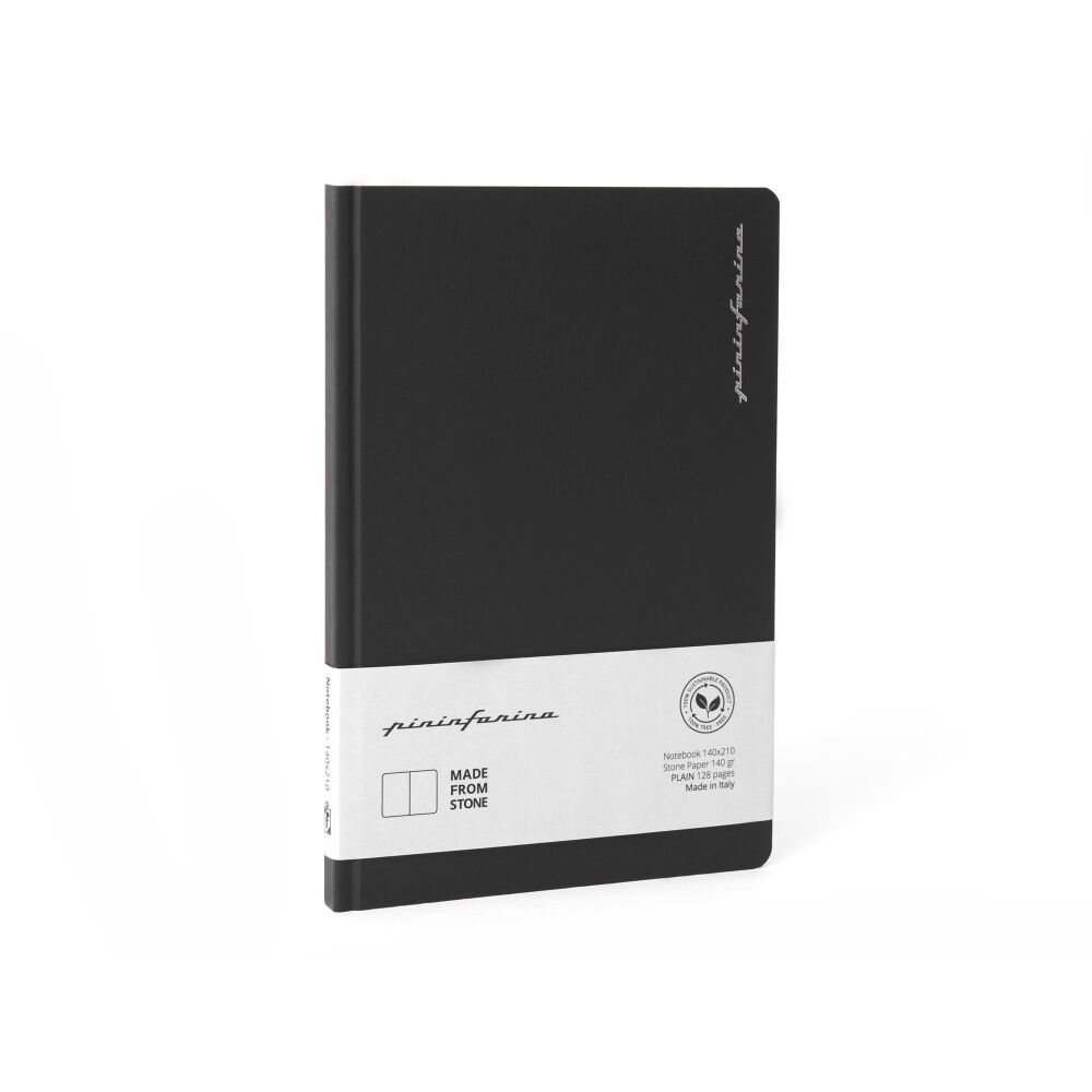 Pininfarina Stone Paper Notizbuch Soft-Touch-Cover 14*21cm Schwarz blanko