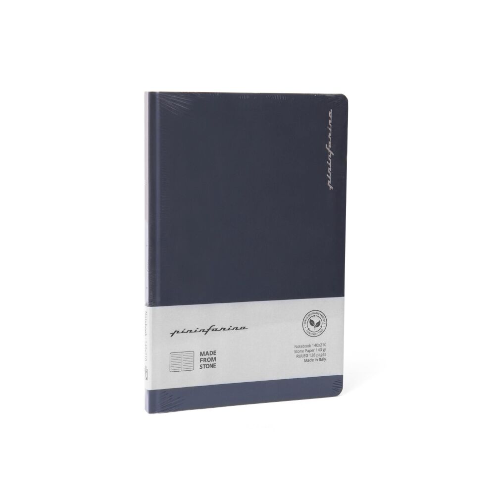 Pininfarina Stone Paper Notizbuch Soft-Touch-Cover 14*21cm Blau liniert