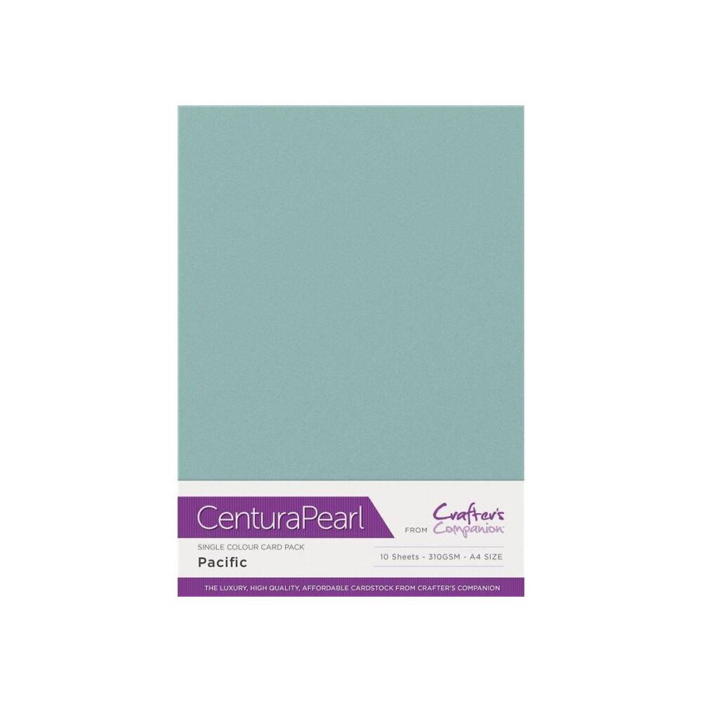 Crafter&acute;s Companion Centura Pearl, A4, 310g, 10 Blatt, Farbe: Pacific