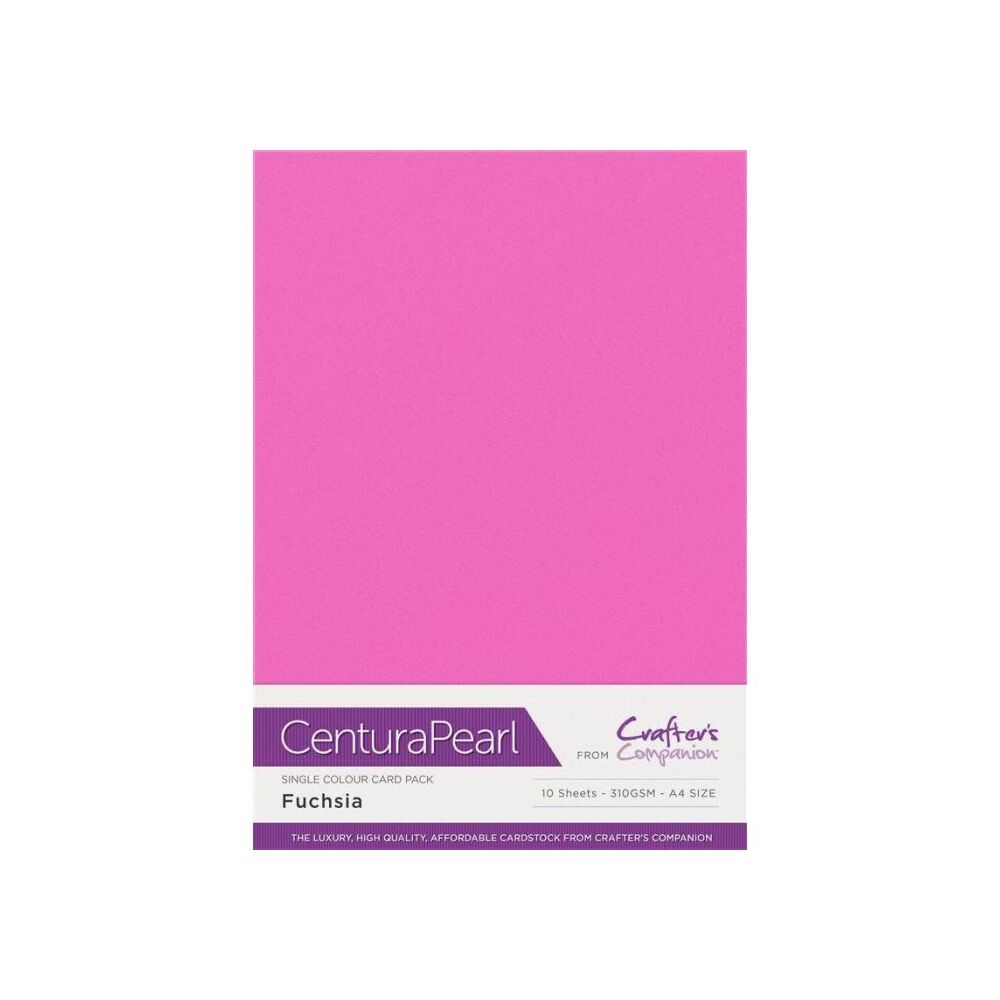 Crafter&acute;s Companion Centura Pearl, A4, 310g, 10 Blatt, Farbe: Fuchsia