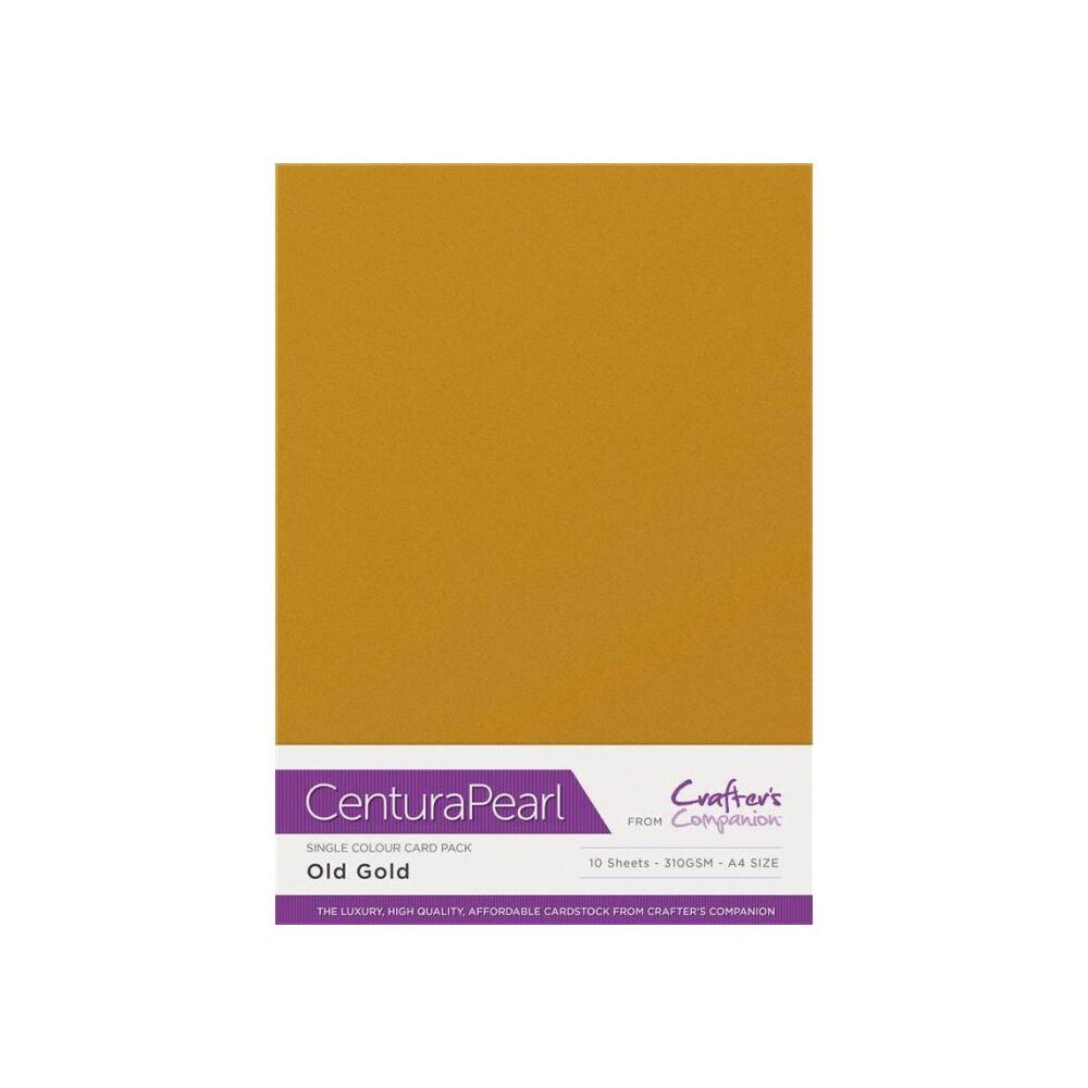 Crafter&acute;s Companion Centura Pearl, A4, 310g, 10 Blatt, Farbe: Old Gold