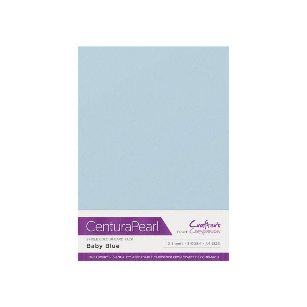 Crafter´s Companion Centura Pearl, A4, 310g, 10 Blatt, Farbe: Baby Blue