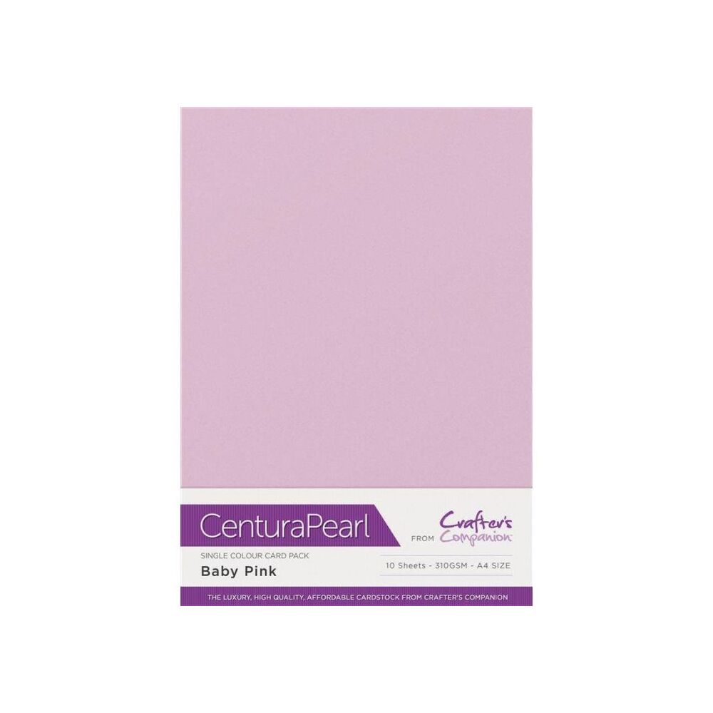 Crafter´s Companion Centura Pearl, A4, 310g, 10 Blatt, Farbe: Baby Pink