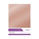 Crafter&acute;s Companion Centura Metallic, A4, 310g, 10 Blatt, Farbe: Rose Gold