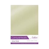 Crafter&acute;s Companion Centura Metallic, A4, 310g, 10 Blatt, Farbe: Green Gold