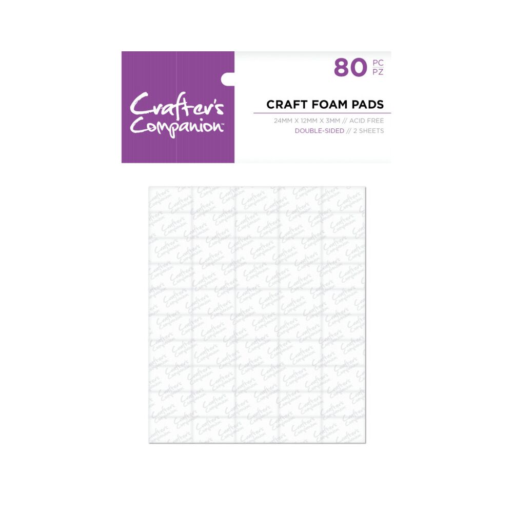 Crafter´s Companion Craft Foam Pads, doppelseitig, 24mm x12mm x3mm, 80 Stk.