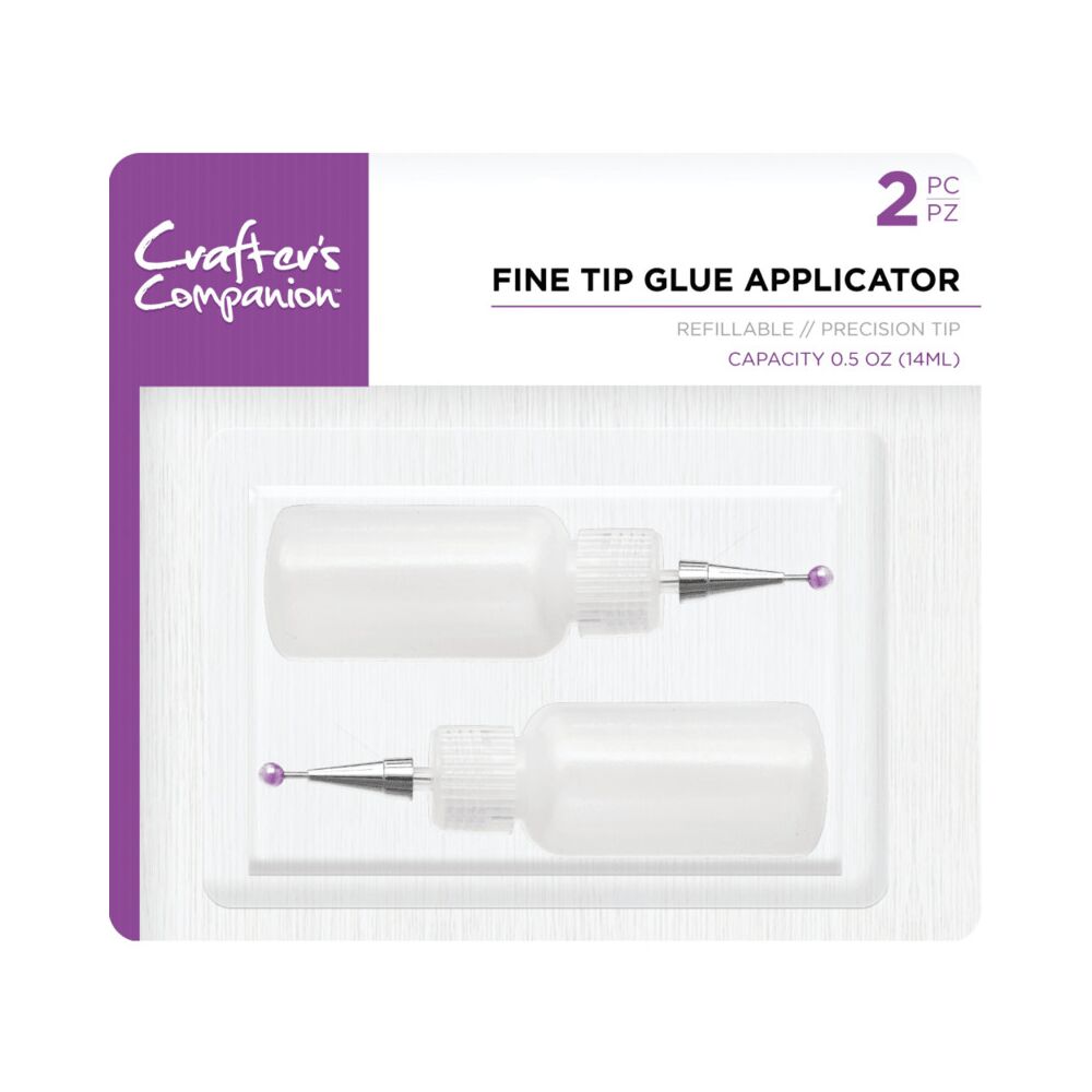 Crafter´s Companion Fine Tip Glue Applicator, 2 Stk. mit 14 ml Kapazität
