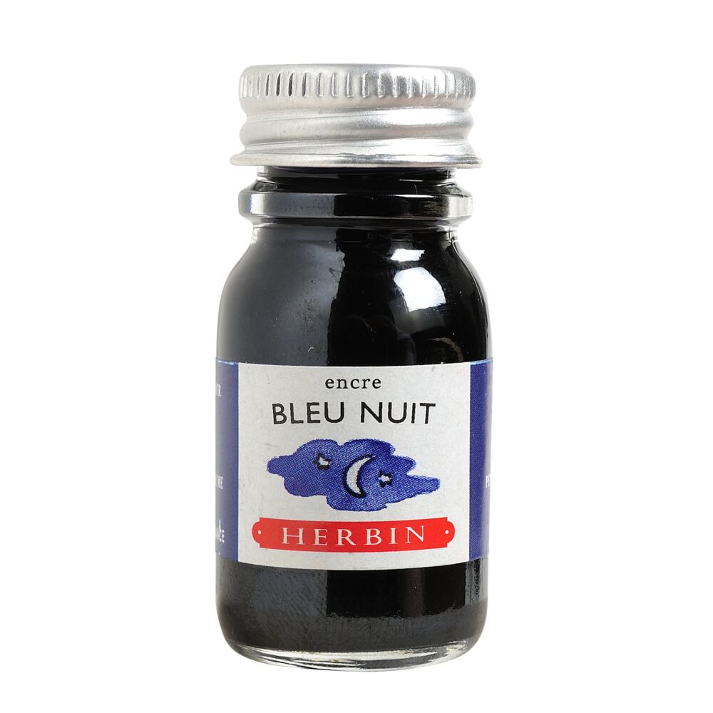 Herbin Füllhalter Tinte Fountain Pen Ink Füller 10ml Nachtblau für Aquarelle