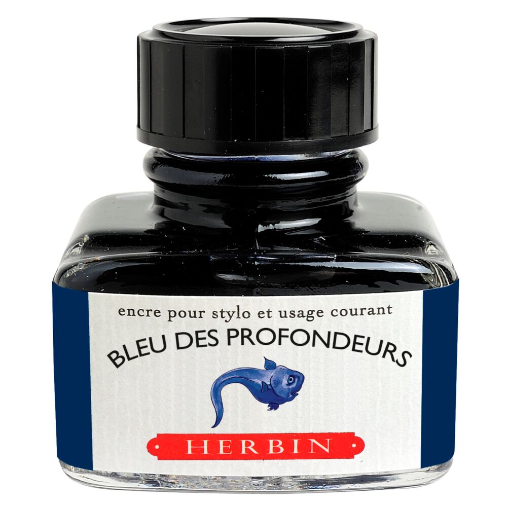 Füllhalter Tinte Herbin Fountain Pen Ink 30ml Bleu des Profondeurs Tiefblau