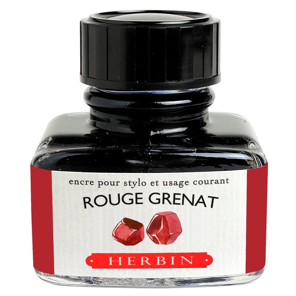 F&uuml;llhalter Tinte Herbin Fountain Pen Ink 30ml Rouge Grenat Granatrot Aquarell