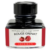 F&uuml;llhalter Tinte Herbin Fountain Pen Ink 30ml Rouge Grenat Granatrot Aquarell