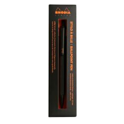 Kugelschreiber Rhodia scRipt Ballpoint Pen Schwarz Hexagonaler Schaft Aluminium