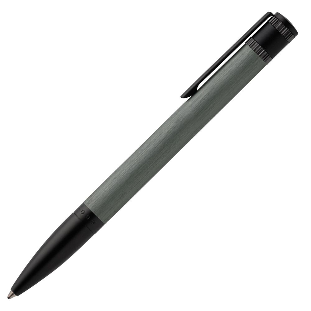 Kugelschreiber Explore Brushed Grey Hugo Boss Ballpoint Pen Schreibger&auml;t Grau