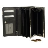 Damen Bügel Geldbörse Schwarz Bodenschatz Kings Nappa 8-785-001 RFID Schutz