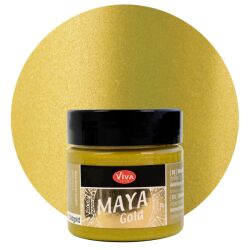 MAYA Gold von Viva Decor, glänzende Effektfarbe auf Wasserbasis, 45ml, Alt-Gold