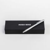 schlanker Hugo Boss Kugelschreiber Cloud Chrome Ballpoint Pen Silber Metall