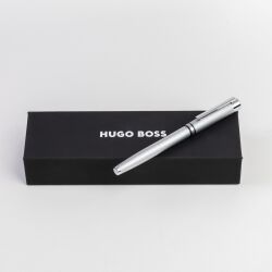 Hugo Boss Füllfederhalter Filament Chrome Fountain Pen Silber Metall Füller