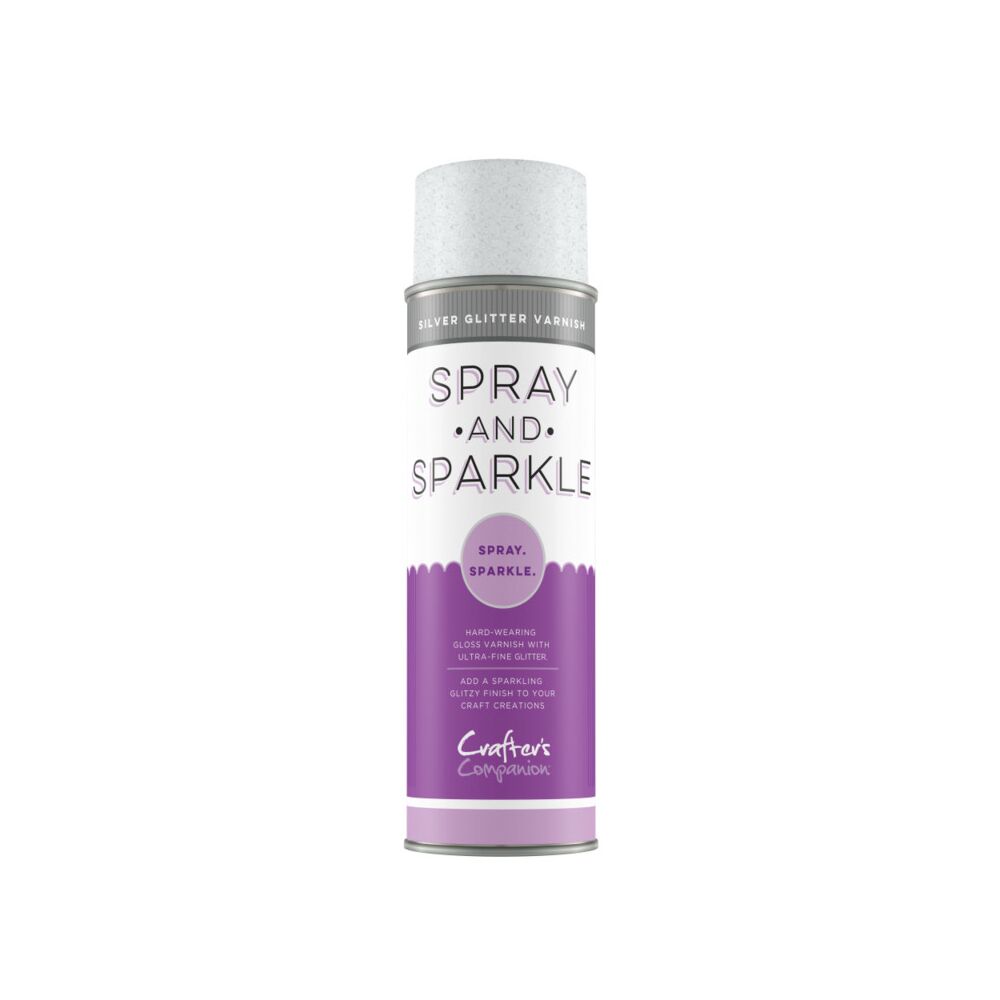 Crafters´s Companion Spray: Spray and Sparkle, Versiegelungslack, Silver Glitter
