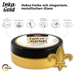 INKA Gold von Viva Decor, glänzende Effektfarbe auf Wasserbasis, 62,5g, Platin