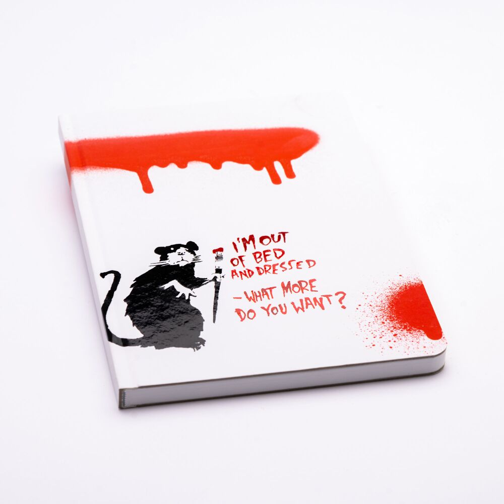 Pininfarina Stone Paper Notizbuch Soft 14*21 Banksy Edition liniert Rat White