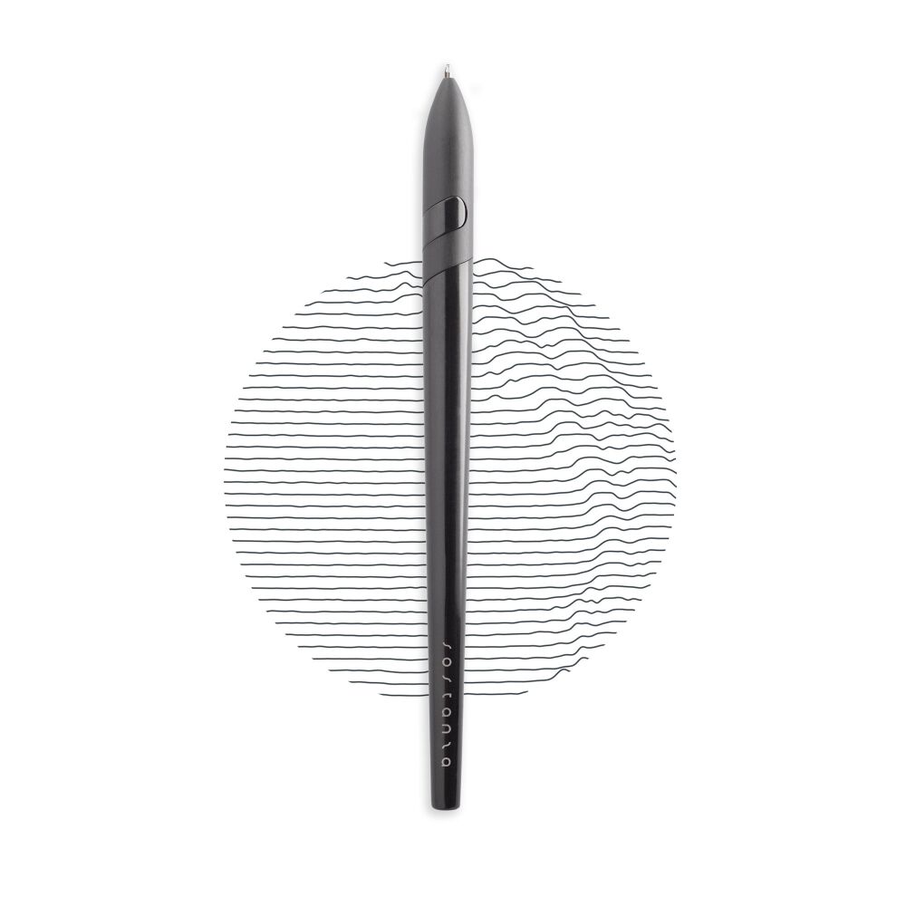 Sostanza Pen Kugelschreiber aus Aluminium Pininfarina Schwarz Shadow Black