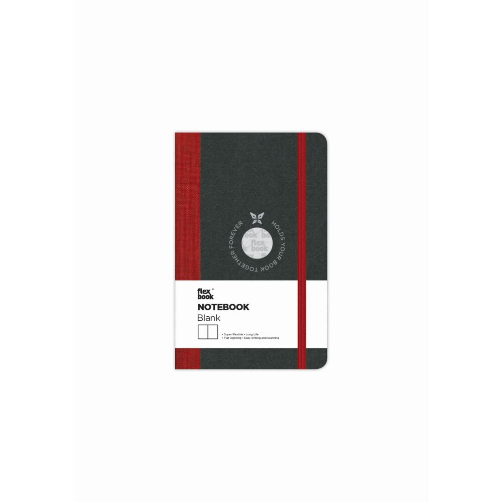 Flexbook Globel Notizbuch 192 Seiten Elastikband 9 * 14 cm / Blanko / Rot