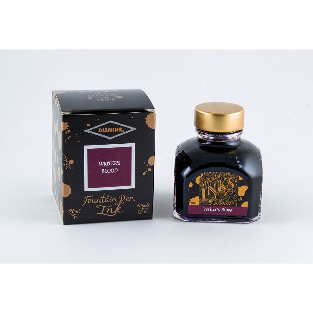 Diamine Füllhalter Tinte Glas Fountain Pen Ink Füller 80ml DIA110 Writers Blood