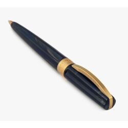 Kugelschreiber Zeuss Blue Visconti Mirage Mythos Ballpoint Acryl Gold Matt