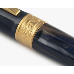 Kugelschreiber Zeuss Blue Visconti Mirage Mythos Ballpoint Acryl Gold Matt
