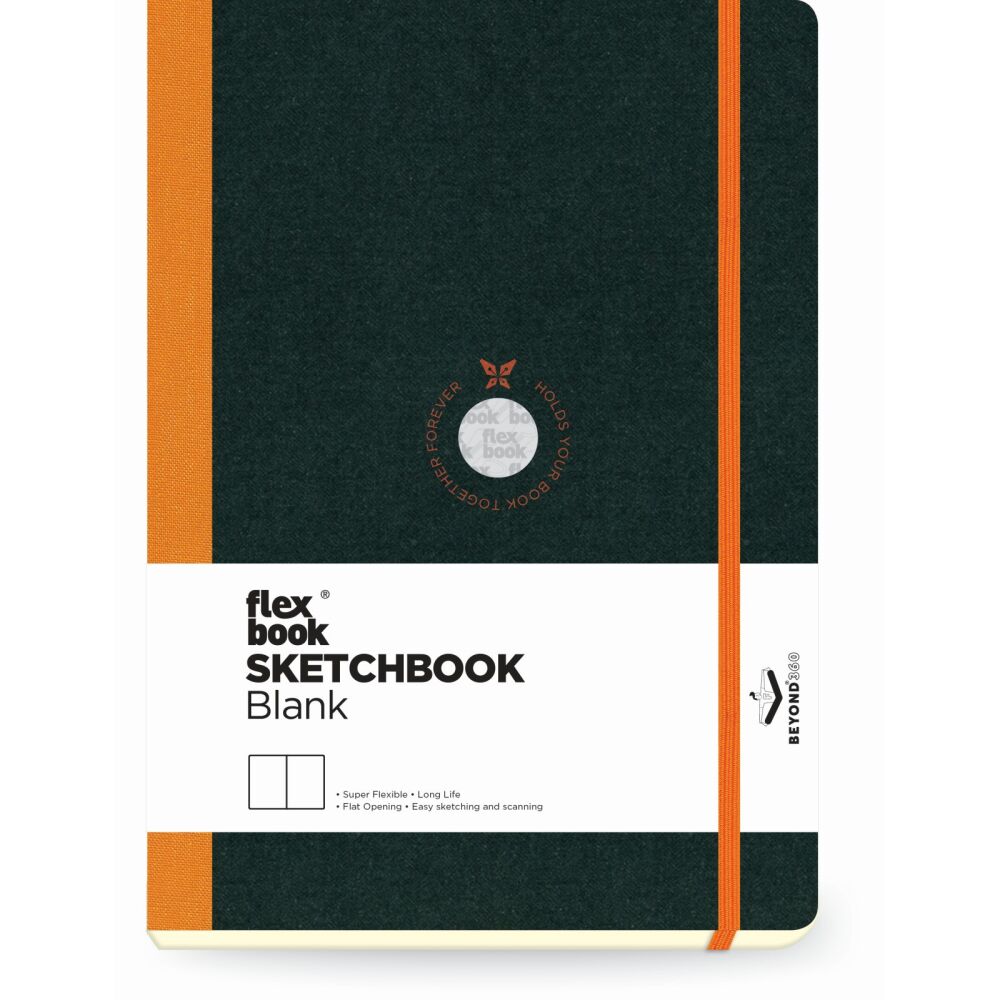 Skizzenbuch Flex Global Sketchbook 96 Seiten Blanko 170g Orange / 22x31cm