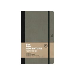 Adventure Notizbuch liniert Flexbook Gummizug Kunstleder 13 x 21 cm / Elephant