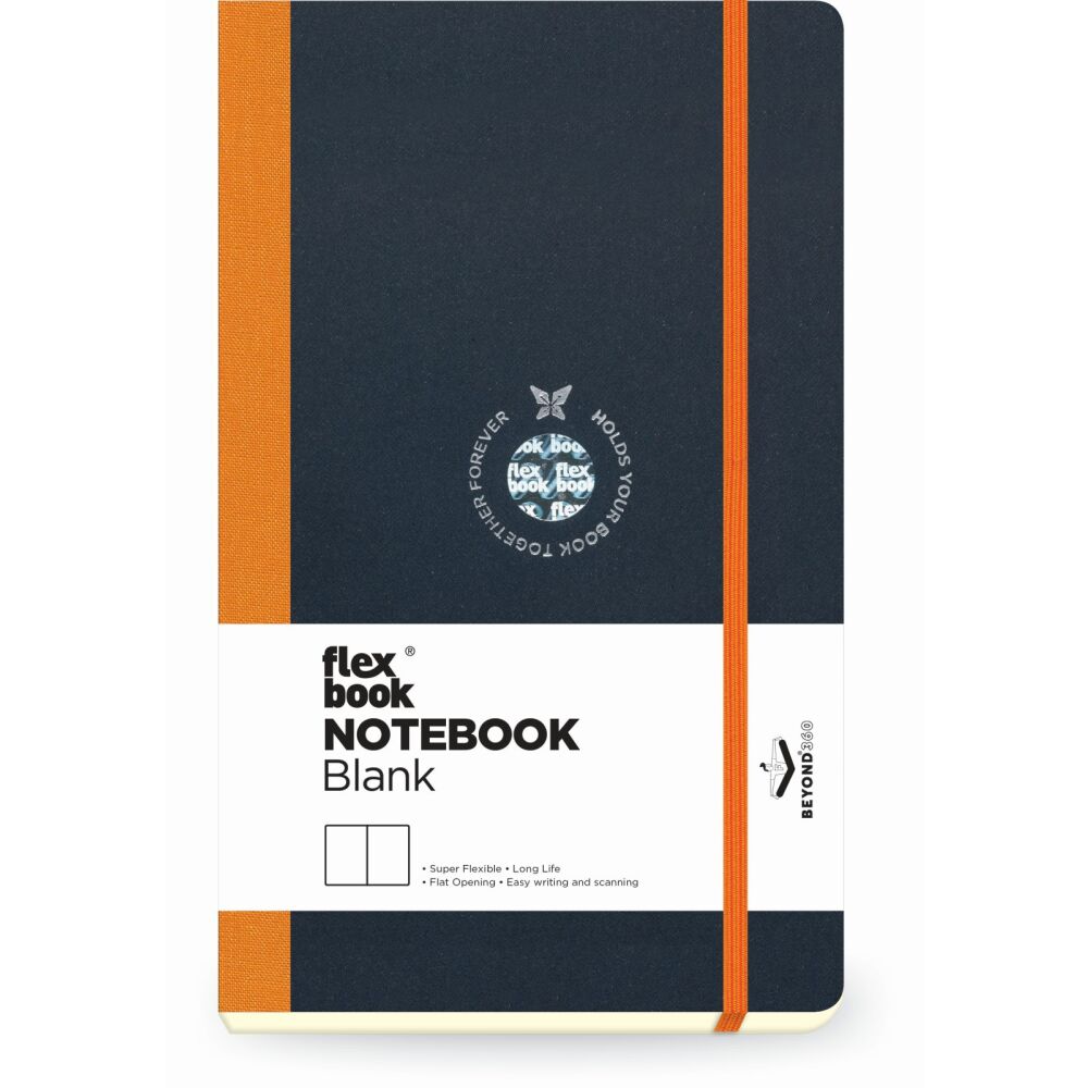 Flexbook Global Notizbuch 192 Seiten Elastikband 9 * 14 cm / Blanko / Orange