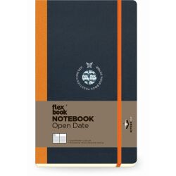 Flexbook Global Notizbuch Elastikband 13 * 21 cm / Liniert mit Open Diary Orange