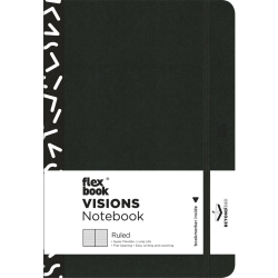 Visions Notebook liniert Notizbuch 192 Seiten Flexbook Weiß  / 9*14 cm / liniert