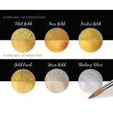 Pearlcolor 6er Set im Blechetui von Coliro, Farbe: Gold & Silver